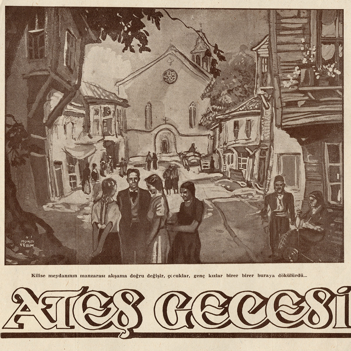 Ateş Gecesi, Bölüm: 5, Reşat Nuri, İllüstrasyon, Münif Fehim Özarman, 1940