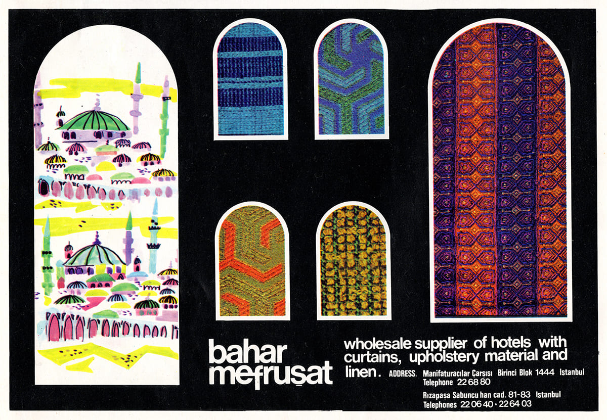 Bahar Mefruşat Reklamı, İstanbul Hilton Magazine, Winter 1970-71
