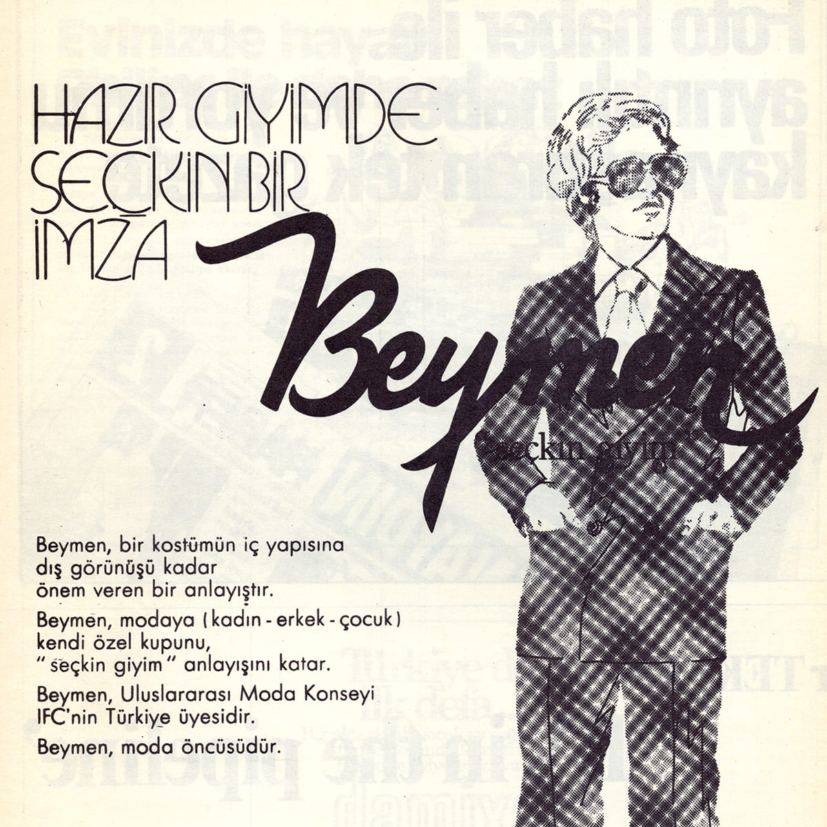 Beymen Reklamı, Uluslararası 5. İstanbul Festivali Kataloğu, Man Ajans, 1977