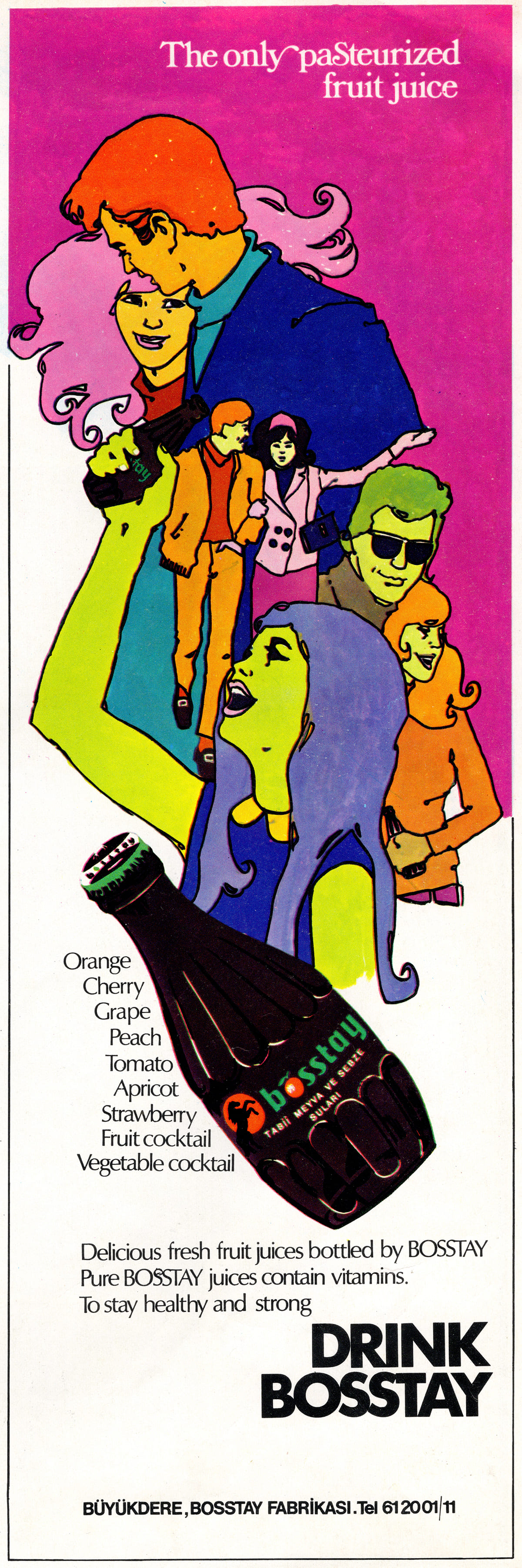 Bosstay Meyve Suları Reklamı, İstanbul Hilton Magazine, Winter 1970-71