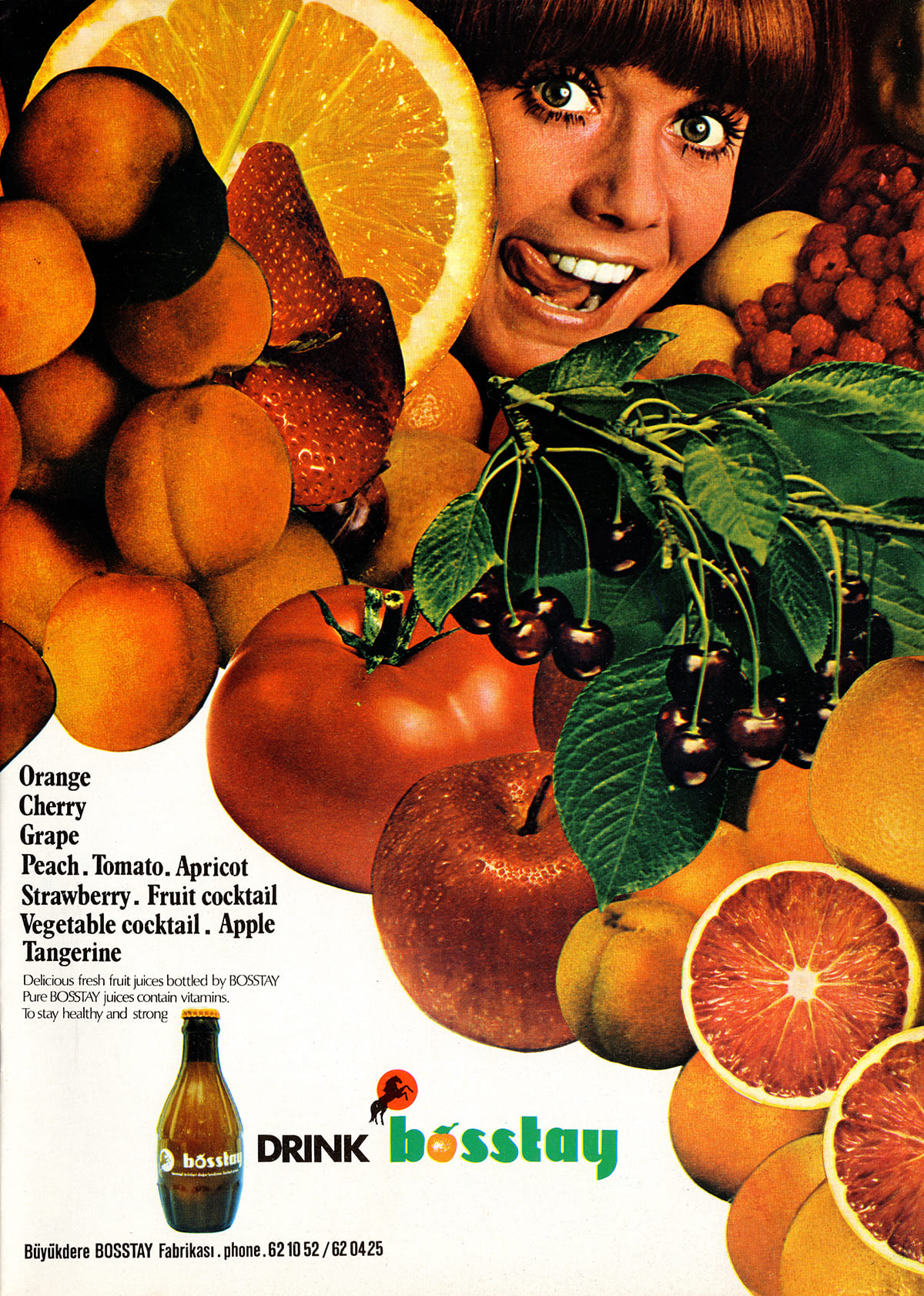 Bosstay Meyve Suyu Reklamı, İstanbul Hilton Magazine, Spring 1972