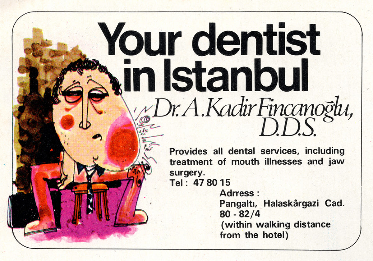 Dr. A. Kadir Fincanoğlu Reklamı, İstanbul Hilton Magazine, Winter 1970-71
