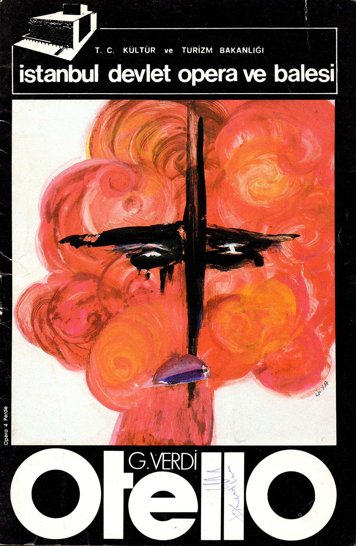İstanbul Devlet Opera ve Balesi, Otello Operası Afişi, 1988-1989 Sezonu