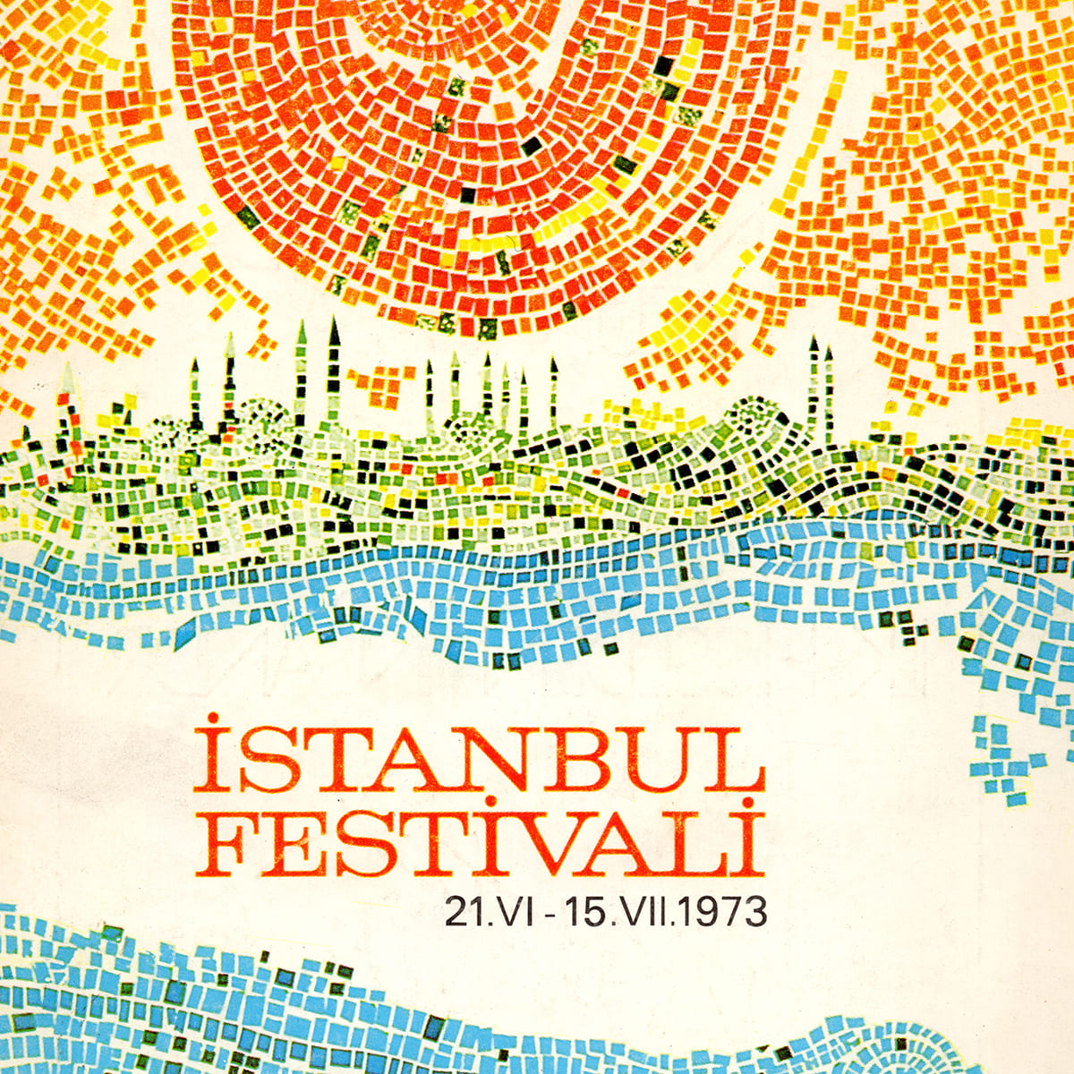 İstanbul Festivali 1973 Afişi, Mengü Ertel, San Grafik, 1972