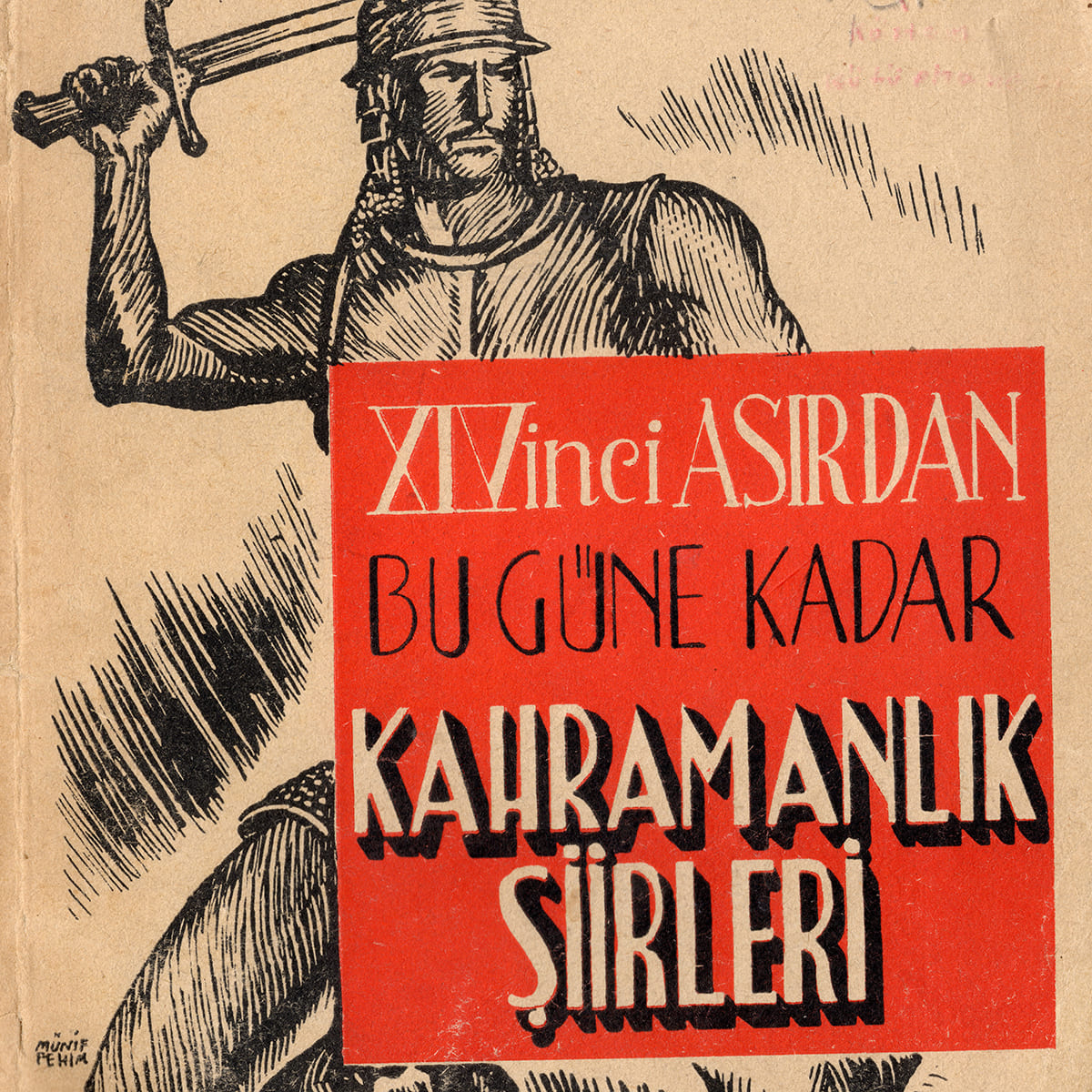 Kahramanlık Şiirleri, Akbaba Yayını, Kitap Kapağı, Münif Fehim Özarman, 1943