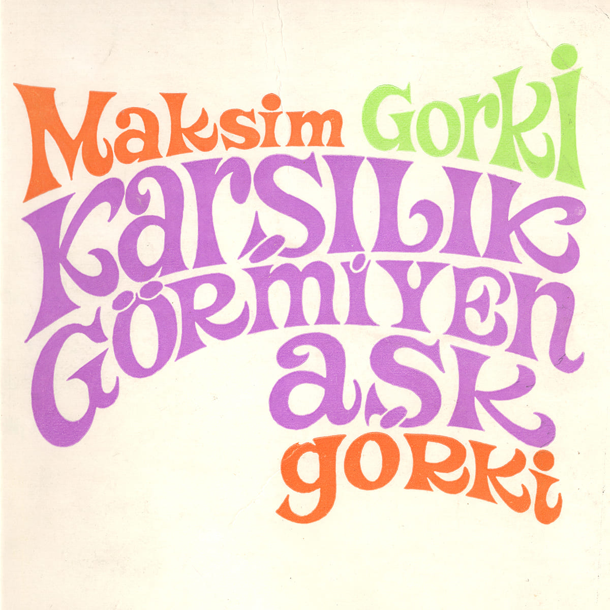 Karşılık Görmiyen Aşk, Yeditepe Yayınları, Kitap Kapağı, Agop Arad, 1969