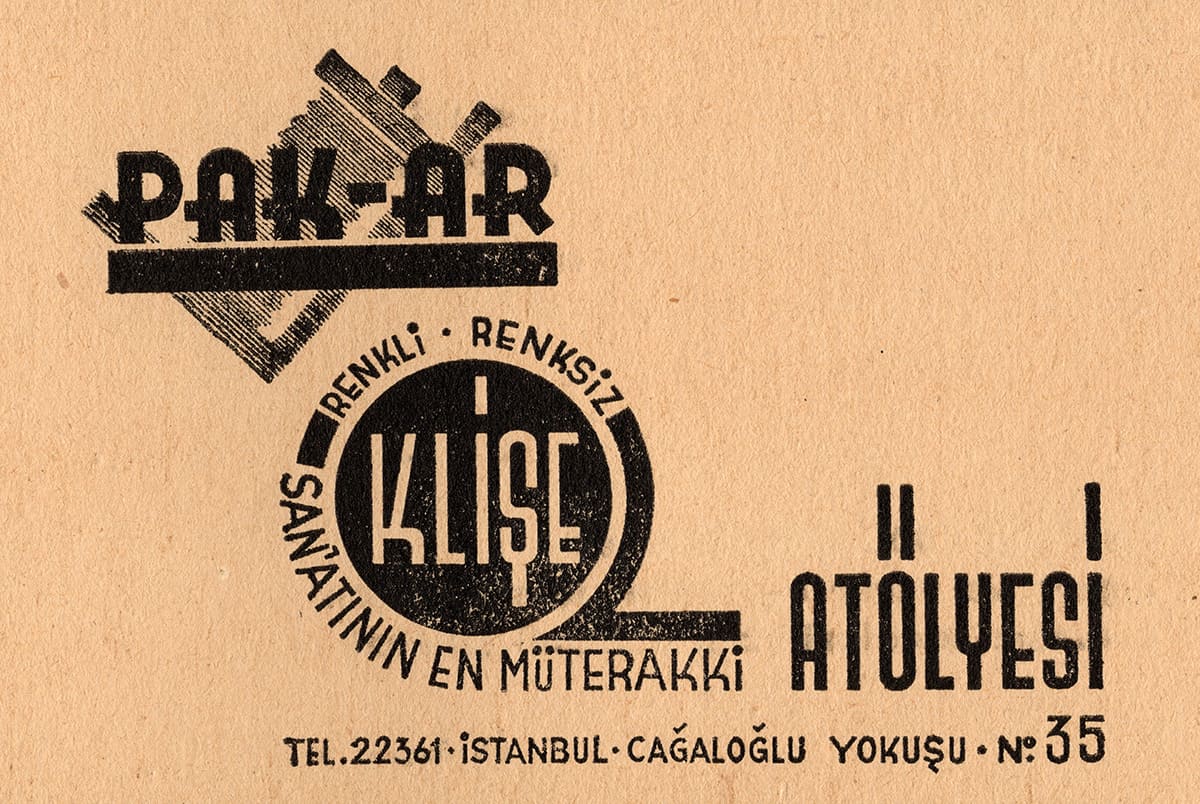 Pak-ar Klişe Atölyesi Reklamı, Yürüyüş, Sayı: 11