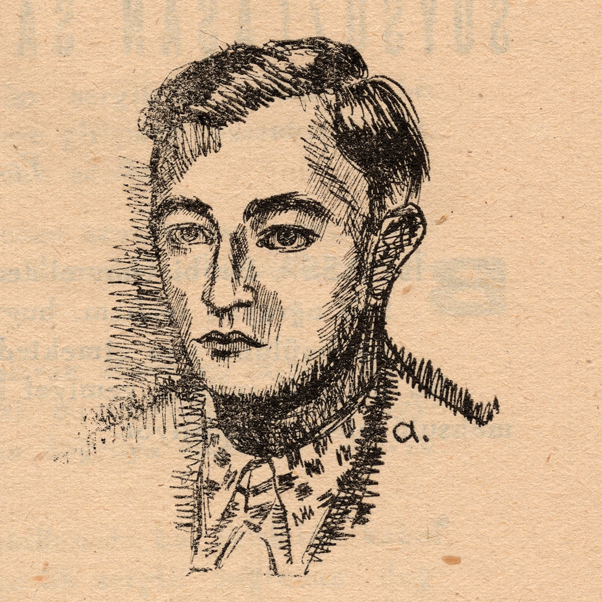 Sait Faik Portresi, Yürüyüş, Sayı: 11, Agop Arad, 1942