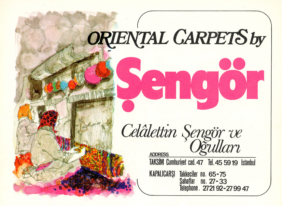 Şengör Halıcılık Reklamı, İstanbul Hilton Magazine, Fall 1970