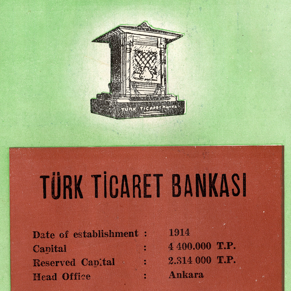 Türk Ticaret Bankası Reklamı, İktisadi Yürüyüş, Sayı: 286, 1952