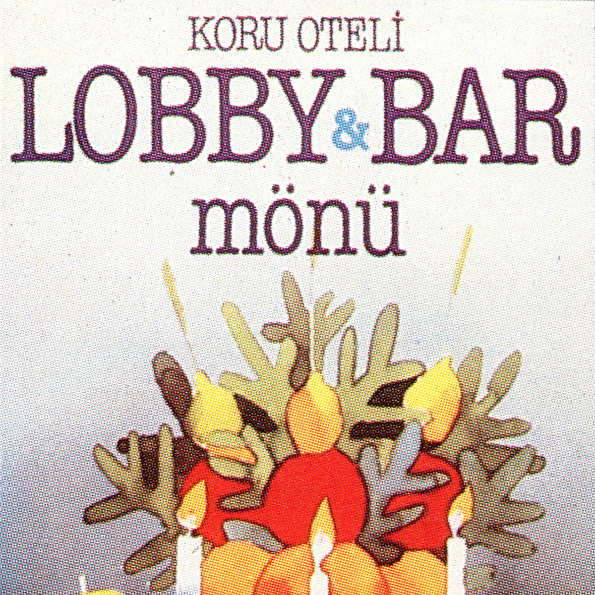 Türkiye Turing ve Otomobil Kurumu Kuru Oteli Menü Kapağı Tasarımı, Aydın Erkmen, 1985