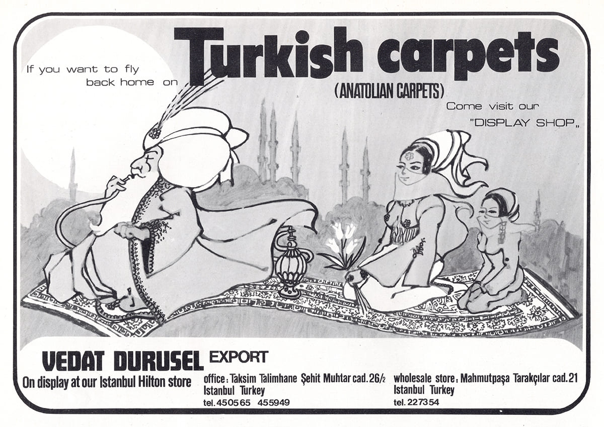 Vedat Durusel Halıcılık Reklamı, İstanbul Hilton Magazine, Summer 1971