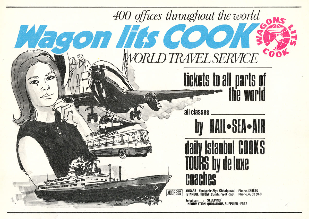 Wagons Lits Cook Reklamı, İstanbul Hilton Magazine, Fall 1970